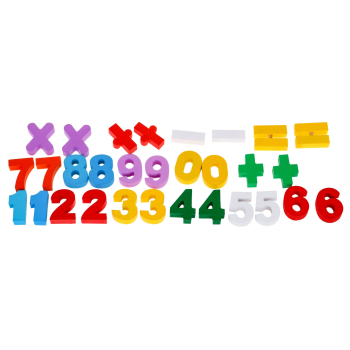 Drewniany zestaw edukacyjny 3w1 dla dzieci 3+ Nauka matematyki i zegara